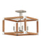 Currey and Company - 9000-1284 - Four Light Semi-Flush Mount - Boyd - Natural/Polished Nickel