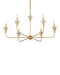 Currey and Company - 9000-1328 - Six Light Chandelier - Aurelia - Contemporary Gold Leaf/Contemporary Gold/Frosted