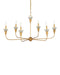 Currey and Company - 9000-1328 - Six Light Chandelier - Aurelia - Contemporary Gold Leaf/Contemporary Gold/Frosted