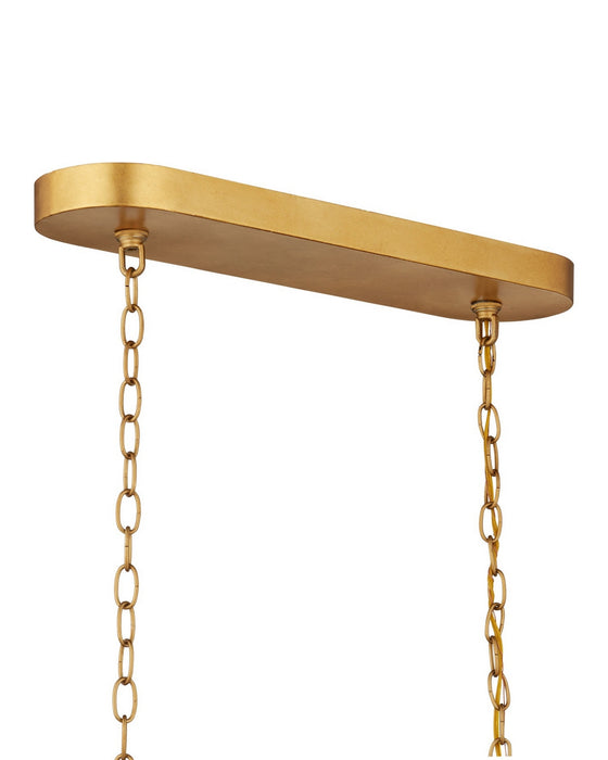 Currey and Company - 9000-1329 - Six Light Chandelier - Aurelia - Contemporary Gold Leaf/Contemporary Gold/Frosted