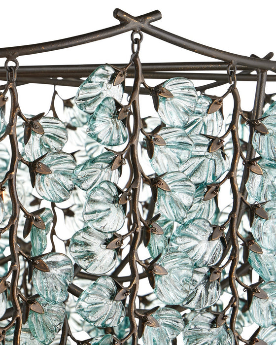 Currey and Company - 9000-1330 - Six Light Chandelier - Herbary - Clear/Bronze