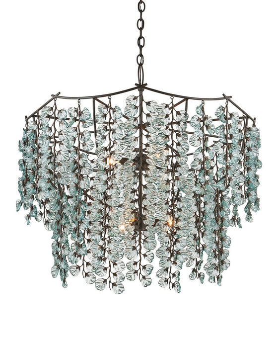 Currey and Company - 9000-1330 - Six Light Chandelier - Herbary - Clear/Bronze