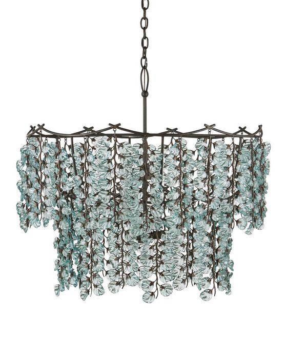 Currey and Company - 9000-1330 - Six Light Chandelier - Herbary - Clear/Bronze