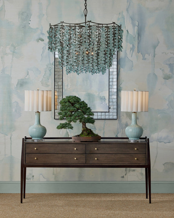 Currey and Company - 9000-1330 - Six Light Chandelier - Herbary - Clear/Bronze