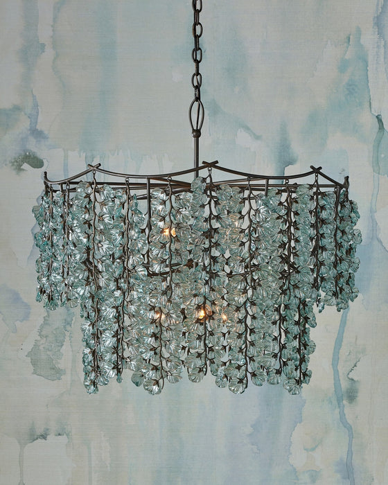 Currey and Company - 9000-1330 - Six Light Chandelier - Herbary - Clear/Bronze