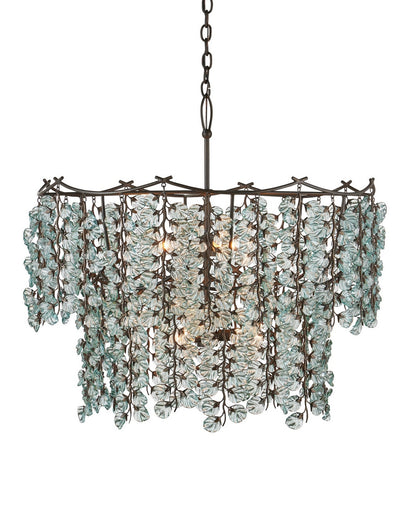 Herbary Six Light Chandelier Clear/Bronze