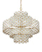Currey and Company - 9000-1331 - 12 Light Chandelier - Spring Flower - Frosted/Brass