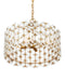 Currey and Company - 9000-1332 - Four Light Pendant - Spring Flower - Frosted/Brass