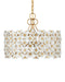 Currey and Company - 9000-1332 - Four Light Pendant - Spring Flower - Frosted/Brass