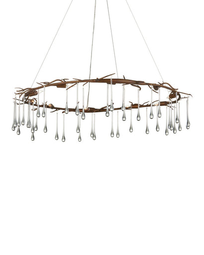 Morning Grove Ten Light Chandelier Rhine Gold/Clear