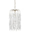 Currey and Company - 9000-1334 - One Light Pendant - Glen Arbor - White/Contemporary Silver Leaf/Contemporary Silver