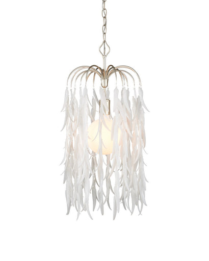 Glen Arbor One Light Pendant White/Contemporary Silver Leaf/Contemporary Silver