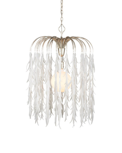 Glen Arbor One Light Pendant White/Contemporary Silver Leaf/Contemporary Silver