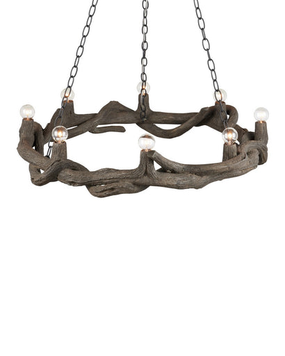 Dunmore Eight Light Chandelier Charbon de Bois