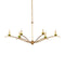Currey and Company - 9000-1338 - Six Light Chandelier - Flannery - Contemporary Gold Leaf/Contemporary Gold/Green