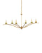 Currey and Company - 9000-1338 - Six Light Chandelier - Flannery - Contemporary Gold Leaf/Contemporary Gold/Green