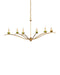 Currey and Company - 9000-1338 - Six Light Chandelier - Flannery - Contemporary Gold Leaf/Contemporary Gold/Green