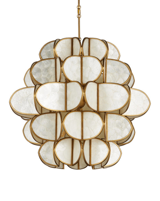 Currey and Company - 9000-1339 - Nine Light Chandelier - Galatea - Natural/Brass