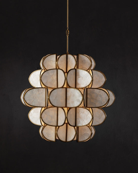 Currey and Company - 9000-1339 - Nine Light Chandelier - Galatea - Natural/Brass