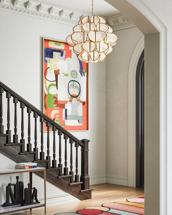 Currey and Company - 9000-1339 - Nine Light Chandelier - Galatea - Natural/Brass