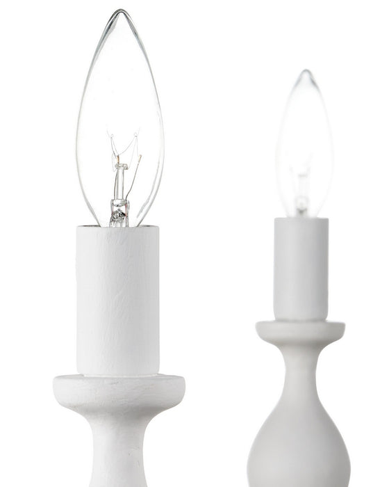 Currey and Company - 9000-1340 - Eight Light Chandelier - Ludwig - Gesso White