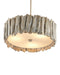 Currey and Company - 9000-1342 - Three Light Semi-Flush Mount - Driftwood - Whitewash/White