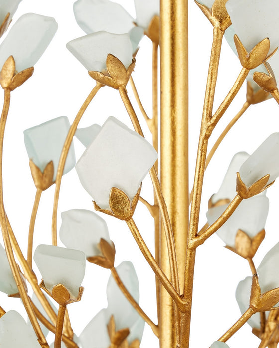 Currey and Company - 9000-1344 - 12 Light Chandelier - Fiorella - Contemporary Gold Leaf/Frosted