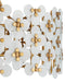 Currey and Company - 9000-1345 - One Light Semi-Flush Mount - Spring Flower - Frosted/Glossy White/Brass