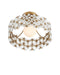 Currey and Company - 9000-1345 - One Light Semi-Flush Mount - Spring Flower - Frosted/Glossy White/Brass