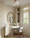 Currey and Company - 9000-1345 - One Light Semi-Flush Mount - Spring Flower - Frosted/Glossy White/Brass