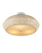 Currey and Company - 9000-1346 - Three Light Semi-Flush Mount - Antibes - Bleached Natural/Snow White/White