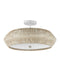 Currey and Company - 9000-1346 - Three Light Semi-Flush Mount - Antibes - Bleached Natural/Snow White/White