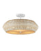 Currey and Company - 9000-1346 - Three Light Semi-Flush Mount - Antibes - Bleached Natural/Snow White/White