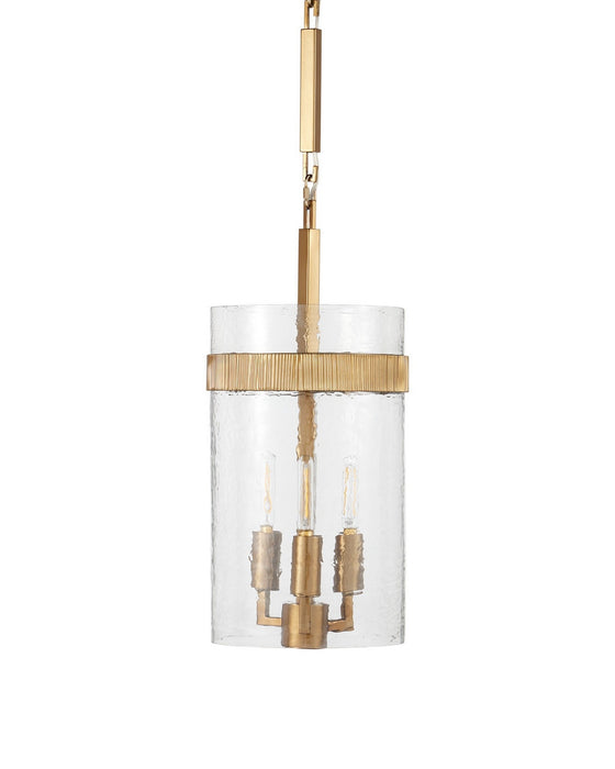 Currey and Company - 9000-1348 - Three Light Pendant - Sudeley - Clear/Satin Brass
