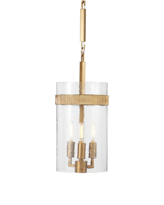 Currey and Company - 9000-1348 - Three Light Pendant - Sudeley - Clear/Satin Brass