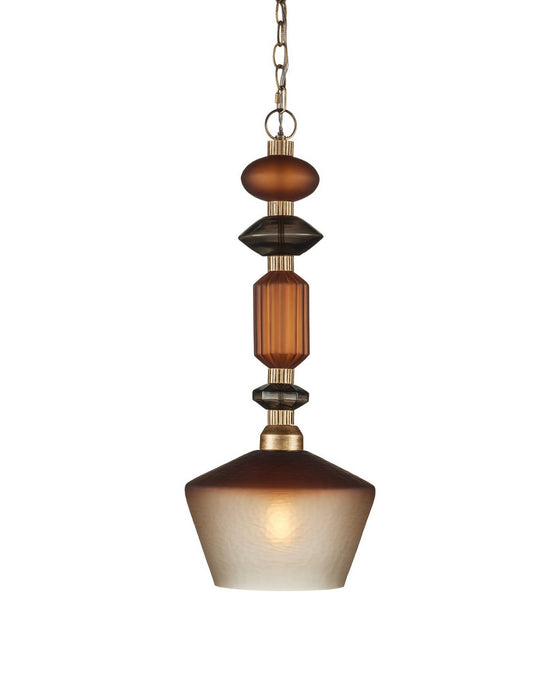 Currey and Company - 9000-1349 - One Light Pendant - Mandeville - Butter Rum Sandbar/Matte Ombre/Deep Gray/Antique Gold