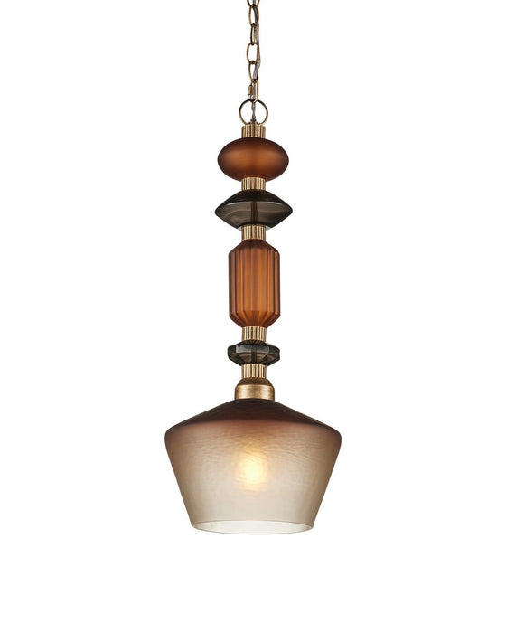 Currey and Company - 9000-1349 - One Light Pendant - Mandeville - Butter Rum Sandbar/Matte Ombre/Deep Gray/Antique Gold