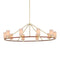 Currey and Company - 9000-1350 - Ten Light Chandelier - Ellerston - Saddle Brown/Brushed Brass