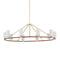 Currey and Company - 9000-1350 - Ten Light Chandelier - Ellerston - Saddle Brown/Brushed Brass