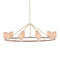Currey and Company - 9000-1350 - Ten Light Chandelier - Ellerston - Saddle Brown/Brushed Brass