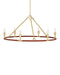 Currey and Company - 9000-1351 - Six Light Chandelier - Ellerston - Saddle Brown/Brushed Brass