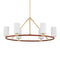 Currey and Company - 9000-1351 - Six Light Chandelier - Ellerston - Saddle Brown/Brushed Brass