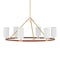 Currey and Company - 9000-1351 - Six Light Chandelier - Ellerston - Saddle Brown/Brushed Brass