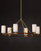 Currey and Company - 9000-1351 - Six Light Chandelier - Ellerston - Saddle Brown/Brushed Brass