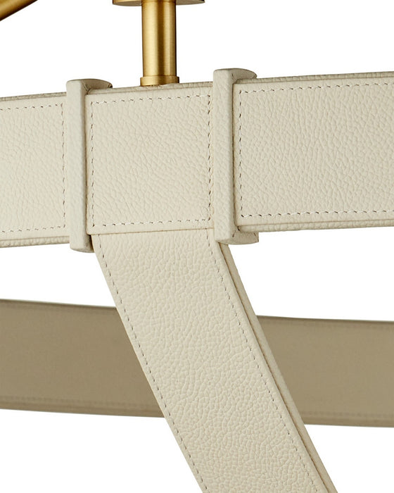 Currey and Company - 9000-1352 - Eight Light Chandelier - Barrington - Cream/Brushed Brass