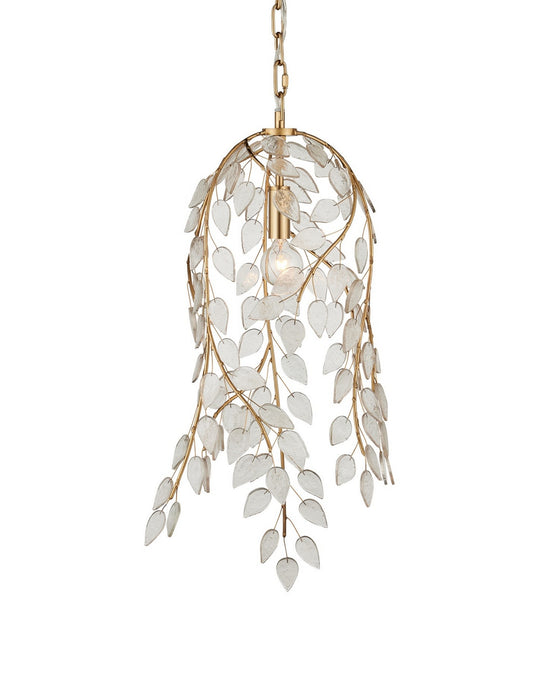 Currey and Company - 9000-1354 - One Light Pendant - Banyan - Antique Brass/Clear
