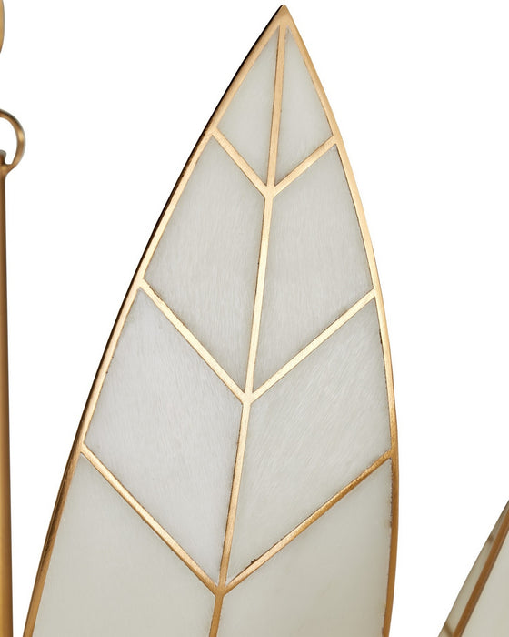 Currey and Company - 9000-1355 - Three Light Chandelier - Lamina - Antique Brass/Off-White