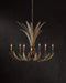 Currey and Company - 9000-1357 - Six Light Chandelier - Foliatura - Antique Brass/Off-White