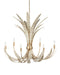 Currey and Company - 9000-1357 - Six Light Chandelier - Foliatura - Antique Brass/Off-White