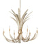 Currey and Company - 9000-1357 - Six Light Chandelier - Foliatura - Antique Brass/Off-White